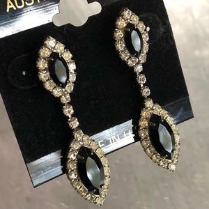 Austrian Crystal Marquise Cut Drop Earrings
